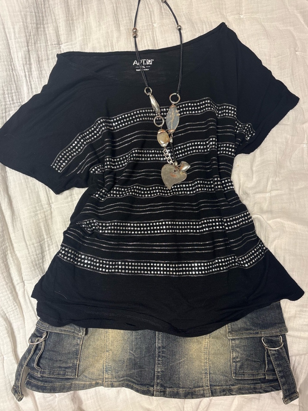 vintage y2k studded party top